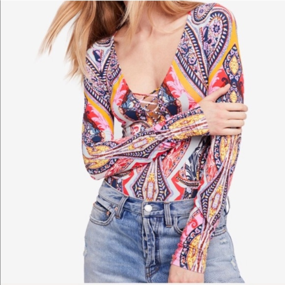 🆕 FREE PEOPLE 🌺 Intimately Thong Bodysuit Top - Picture 3 of 6